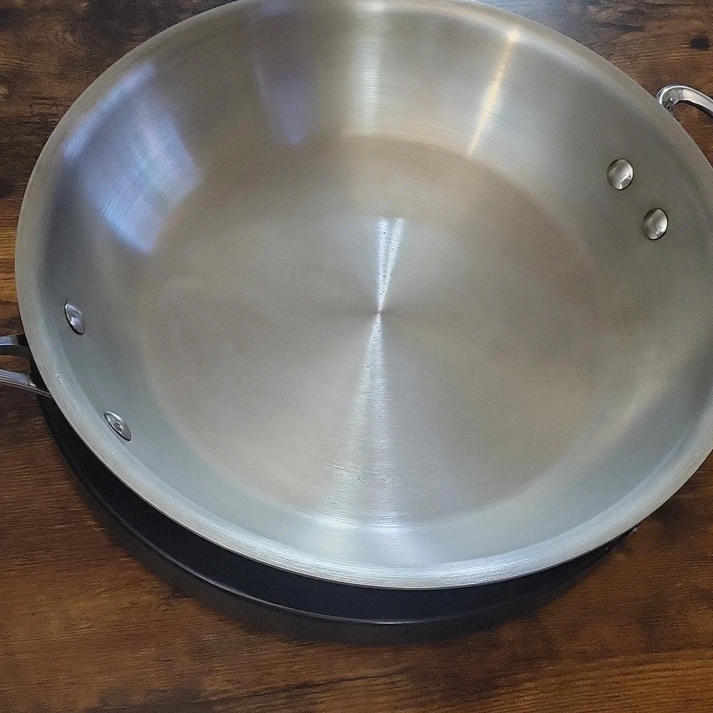 Sur La Table Stainless Steel 12” Skillet Fry Sauté Frying Pan Double Handle
